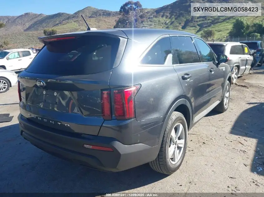 5XYRGDLC8MG058423 2021 Kia Sorento Lx