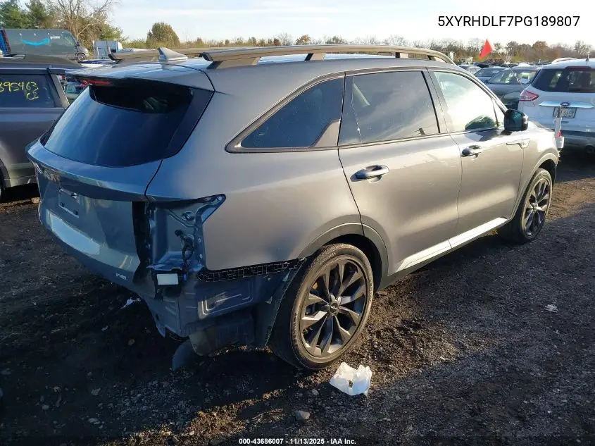5XYRHDLF7PG189807 2023 Kia Sorento X-Line Ex