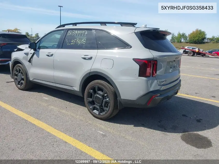 5XYRHDJF0SG358433 2025 Kia Sorento