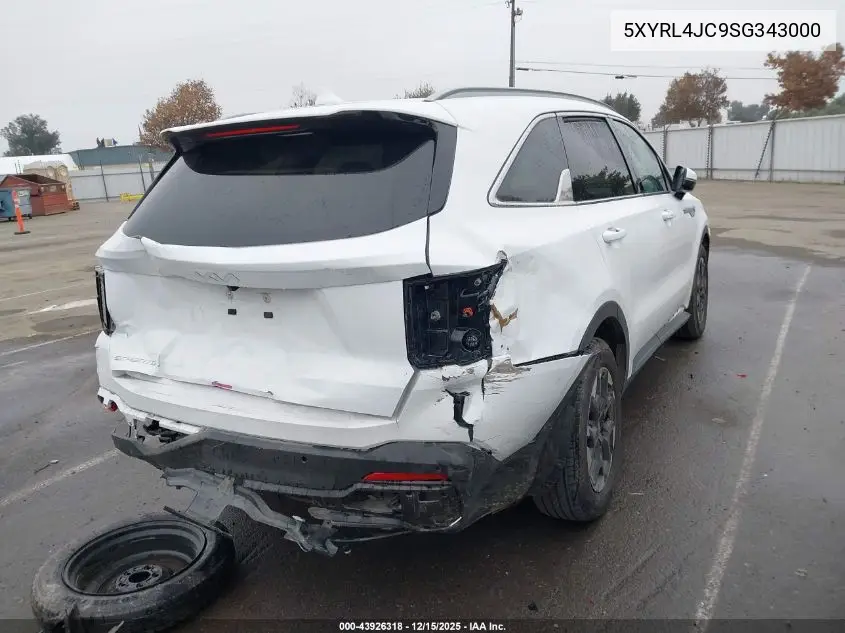 5XYRL4JC9SG343000 2025 Kia Sorento S