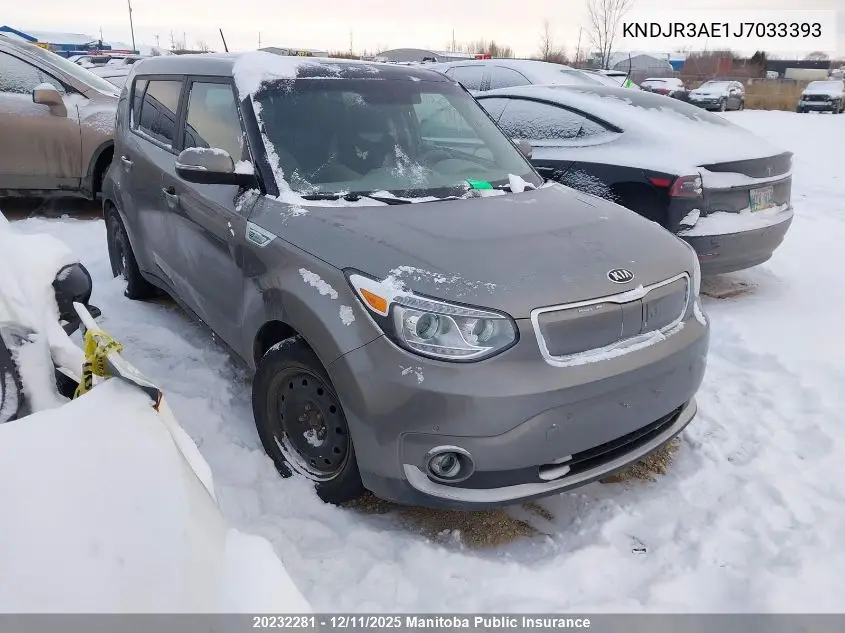 KNDJR3AE1J7033393 2018 Kia Soul Ev