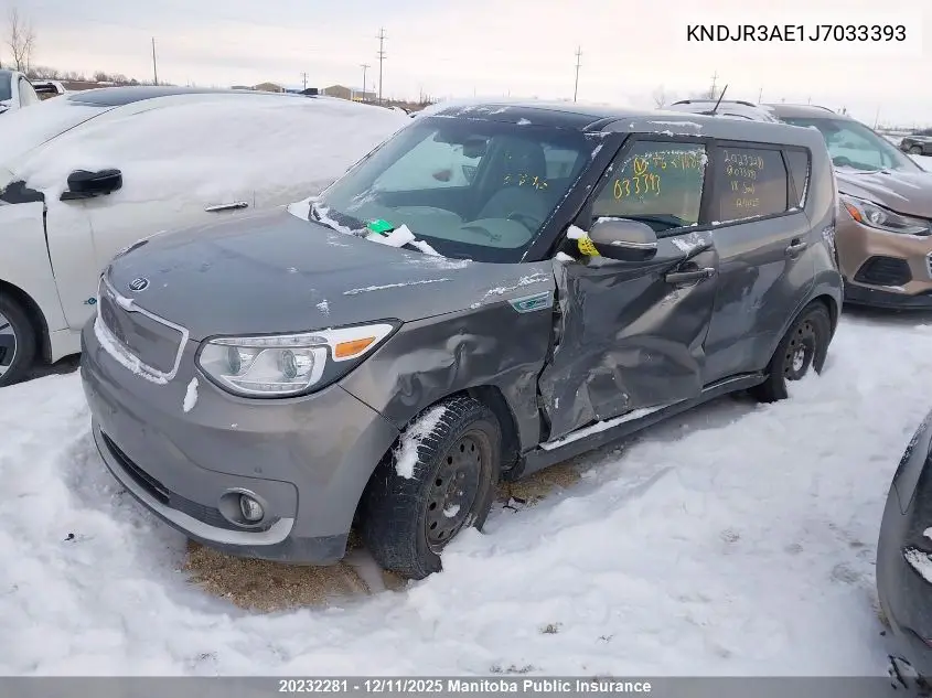 KNDJR3AE1J7033393 2018 Kia Soul Ev