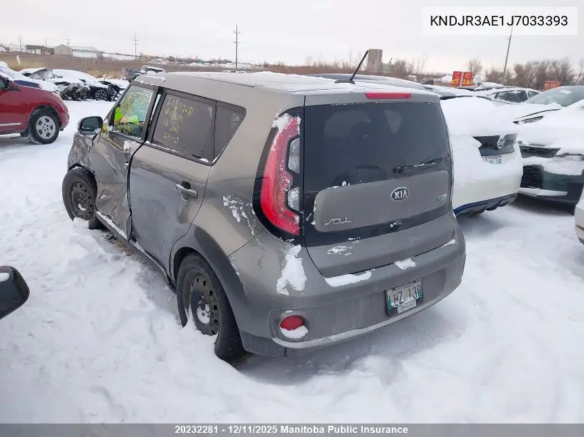 KNDJR3AE1J7033393 2018 Kia Soul Ev