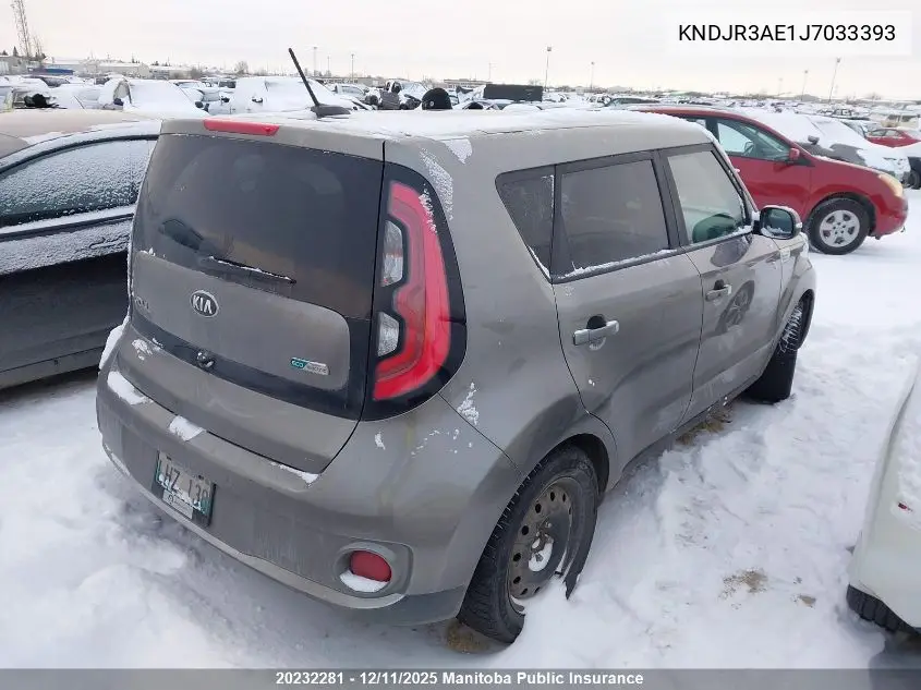 KNDJR3AE1J7033393 2018 Kia Soul Ev
