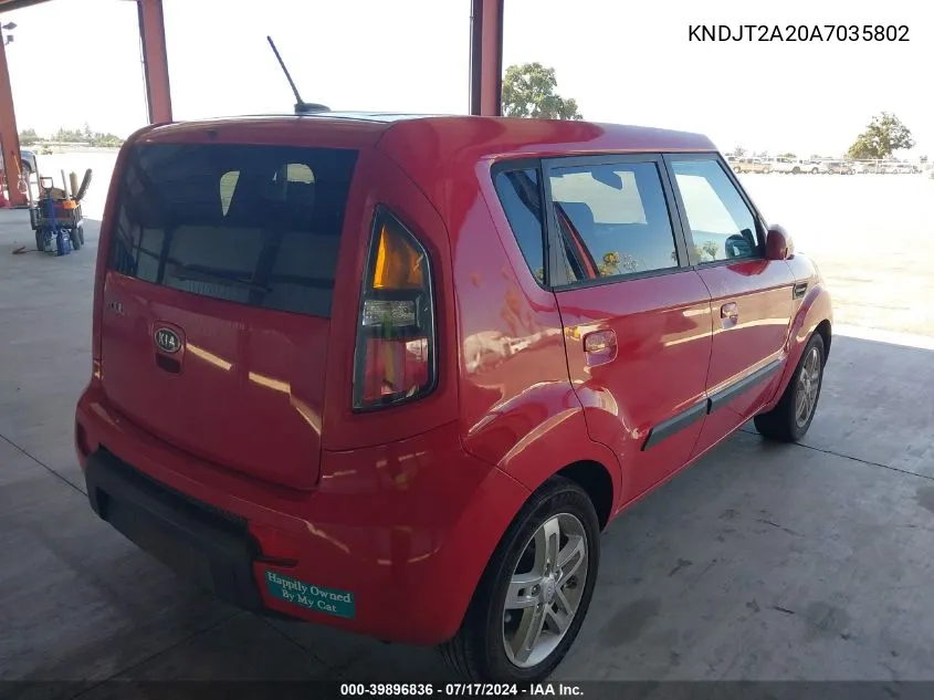 KNDJT2A20A7035802 2010 Kia Soul +