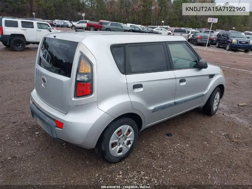 KNDJT2A15A7122960 2010 Kia Soul