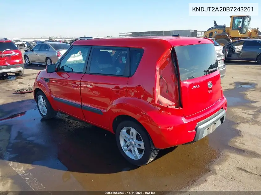 KNDJT2A20B7243261 2011 Kia Soul +