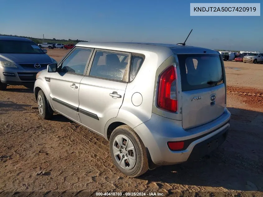 KNDJT2A50C7420919 2012 Kia Soul