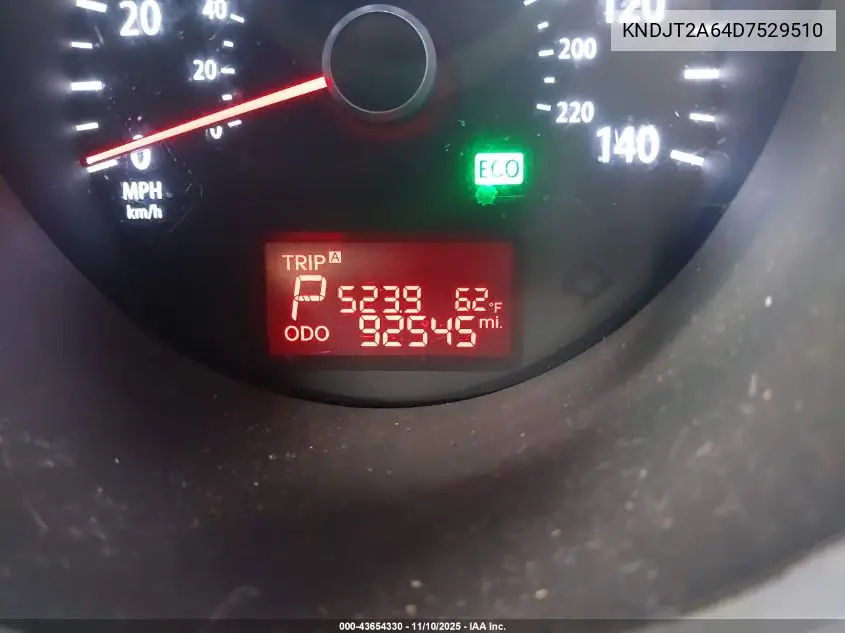 KNDJT2A64D7529510 2013 Kia Soul +