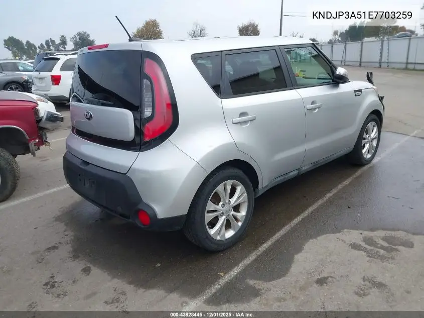 KNDJP3A51E7703259 2014 Kia Soul +