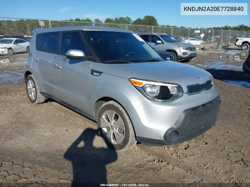 KNDJN2A20E7728840 2014 Kia Soul