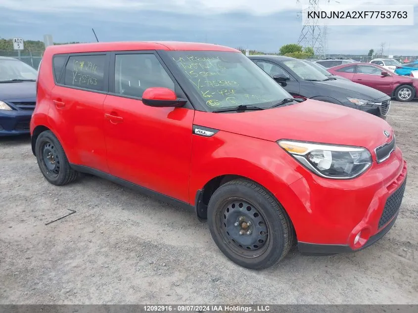 KNDJN2A2XF7753763 2015 Kia Soul