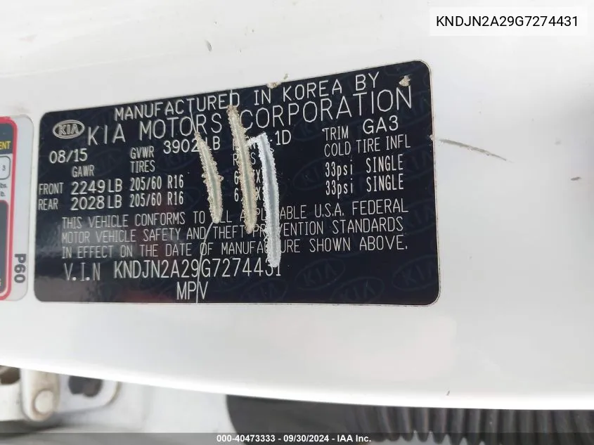 KNDJN2A29G7274431 2016 Kia Soul