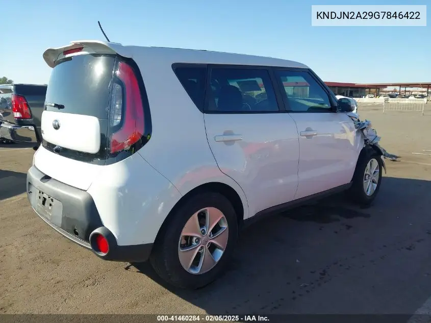 2016 Kia Soul VIN: KNDJN2A29G7846422 Lot: 41460284