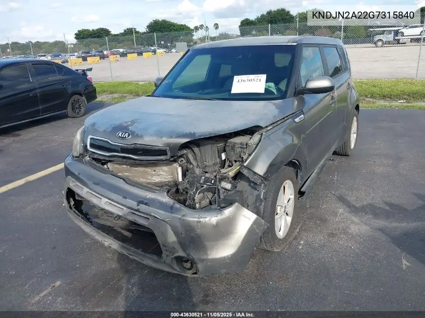 KNDJN2A22G7315840 2016 Kia Soul