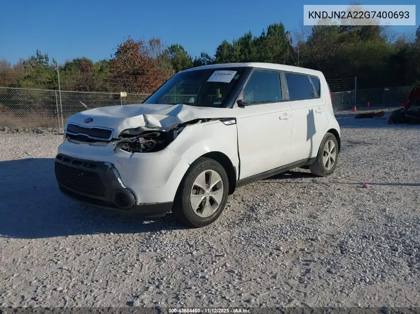 KNDJN2A22G7400693 2016 Kia Soul