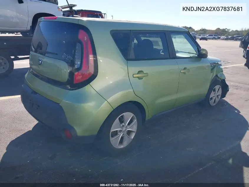 KNDJN2A2XG7837681 2016 Kia Soul
