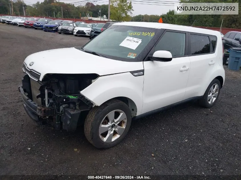 KNDJN2A22H7472592 2017 Kia Soul