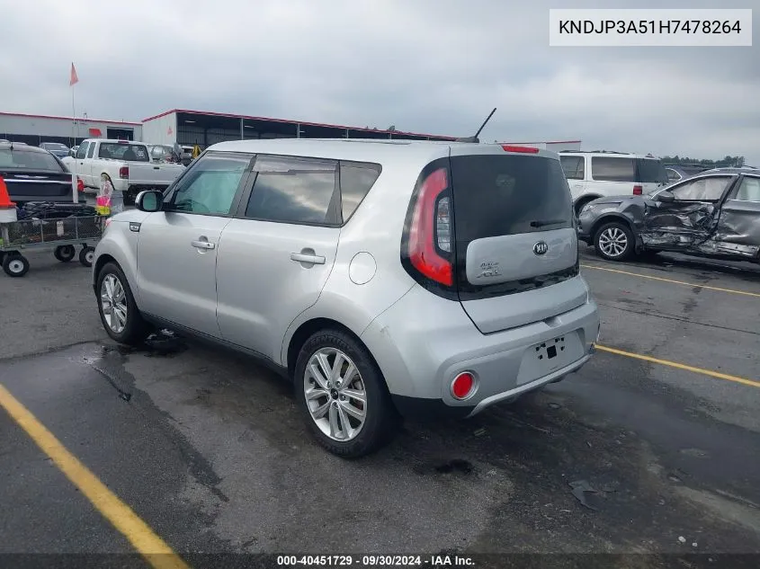 KNDJP3A51H7478264 2017 Kia Soul +