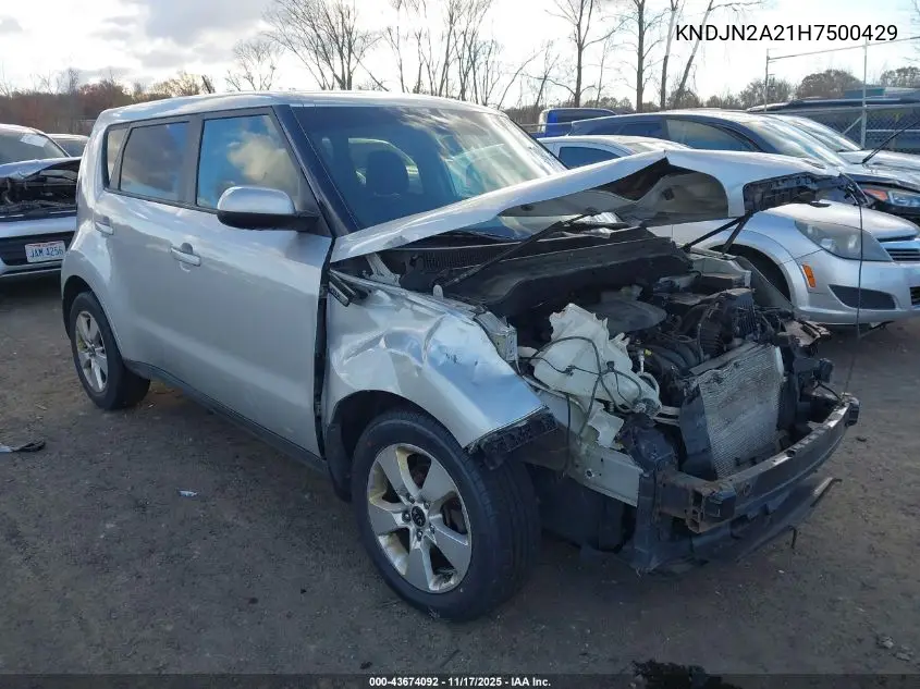 KNDJN2A21H7500429 2017 Kia Soul !