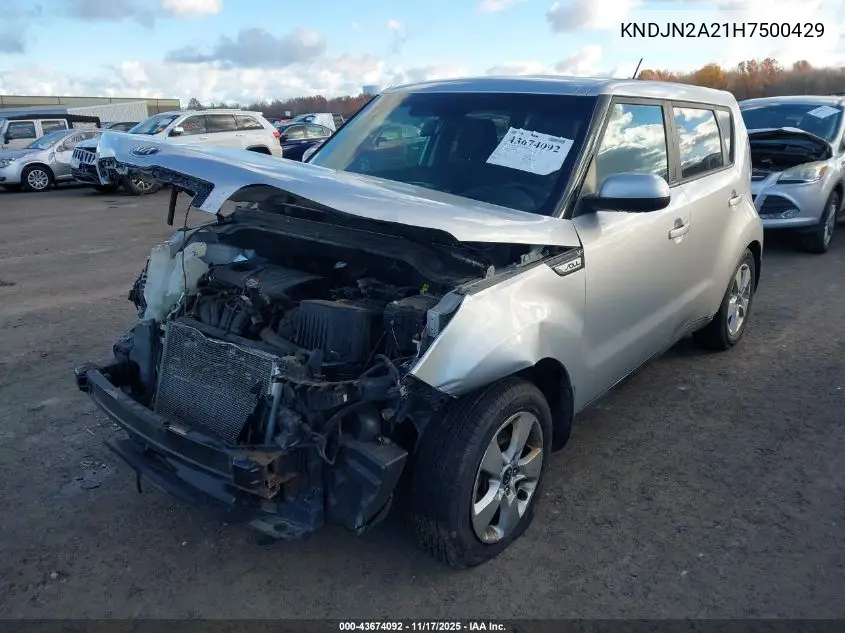 KNDJN2A21H7500429 2017 Kia Soul !