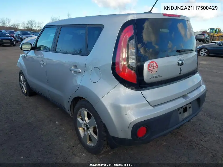 KNDJN2A21H7500429 2017 Kia Soul !