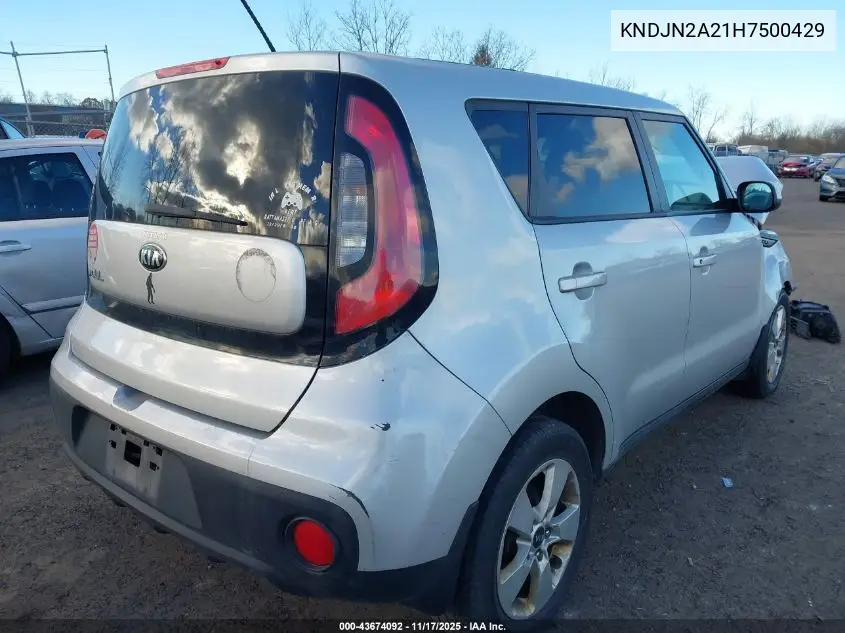 KNDJN2A21H7500429 2017 Kia Soul !
