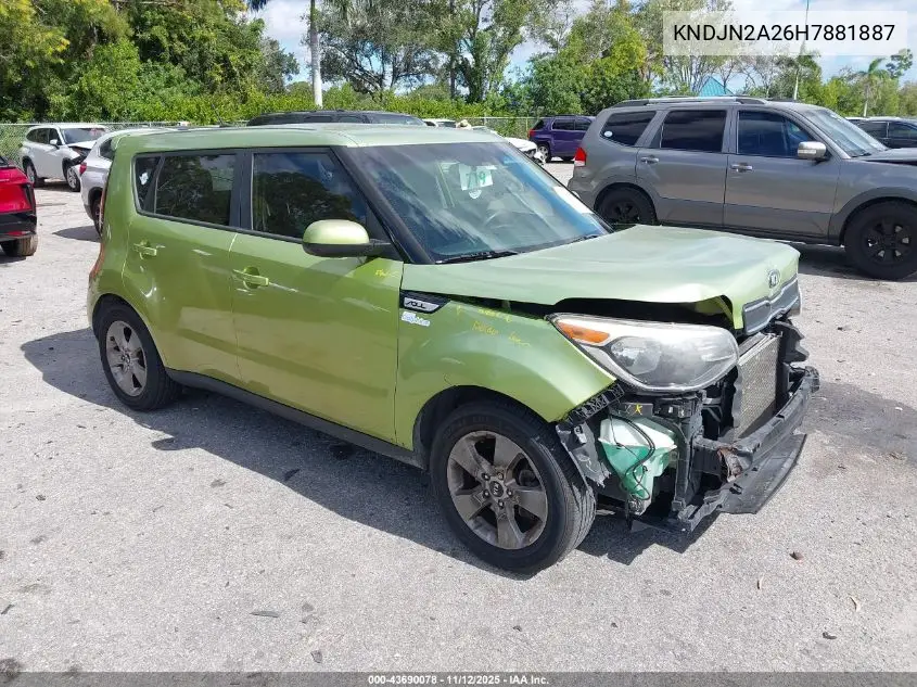 KNDJN2A26H7881887 2017 Kia Soul