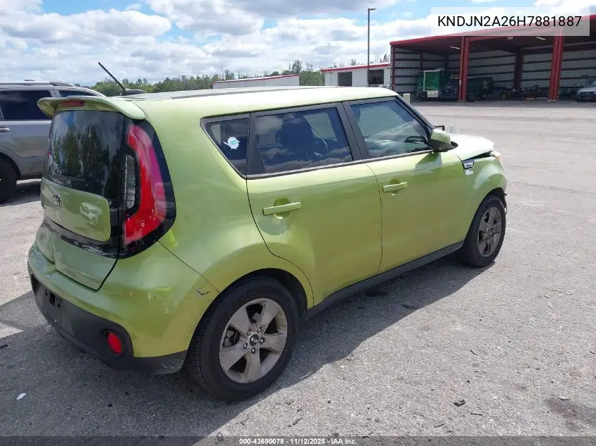 KNDJN2A26H7881887 2017 Kia Soul