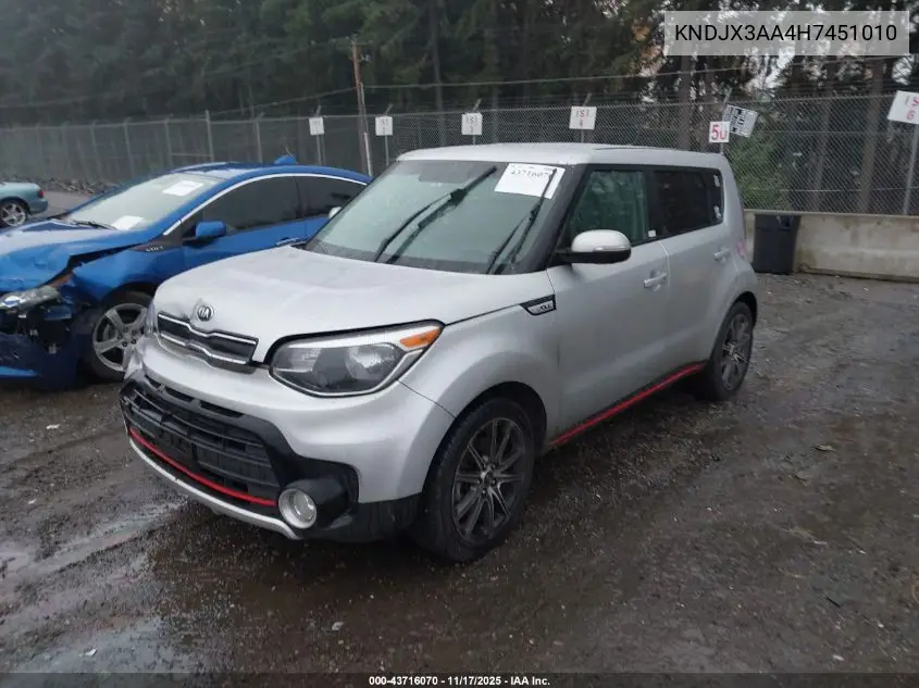 KNDJX3AA4H7451010 2017 Kia Soul !