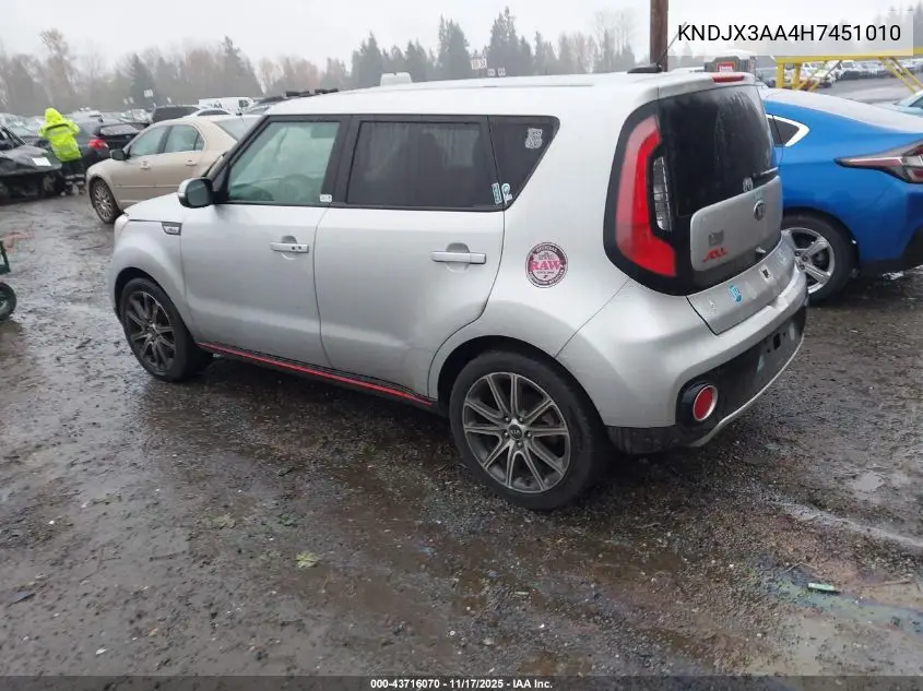 KNDJX3AA4H7451010 2017 Kia Soul !