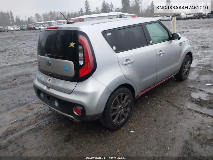 KNDJX3AA4H7451010 2017 Kia Soul !