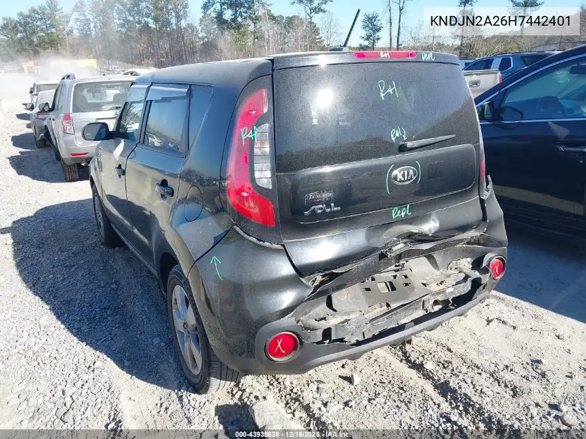 KNDJN2A26H7442401 2017 Kia Soul