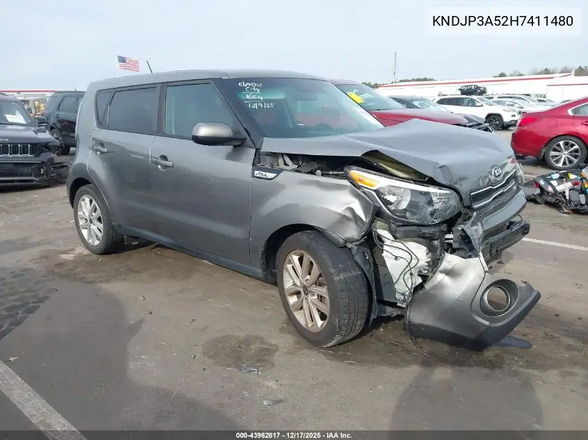 KNDJP3A52H7411480 2017 Kia Soul +