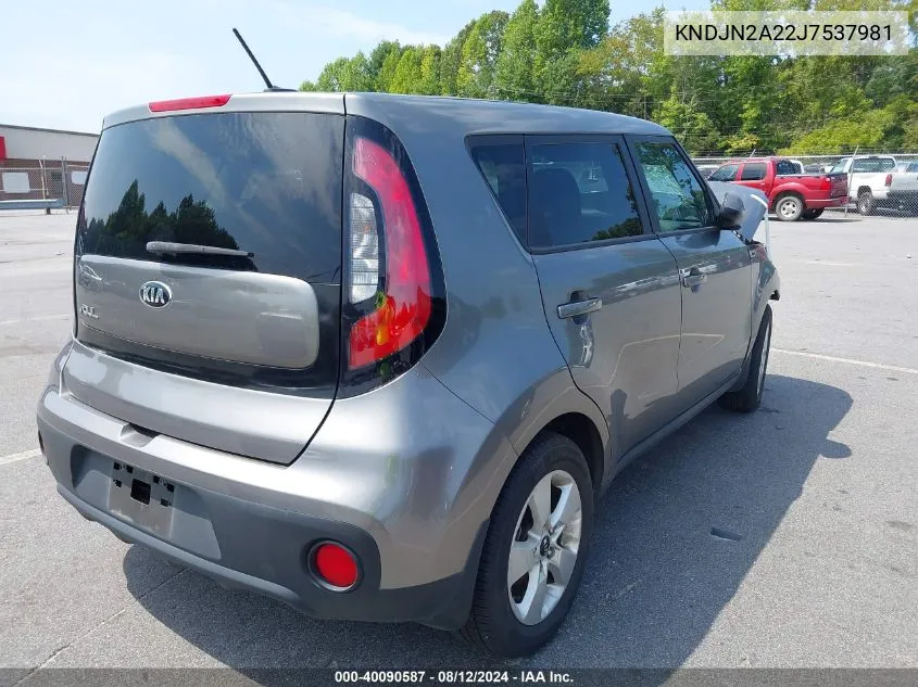 KNDJN2A22J7537981 2018 Kia Soul