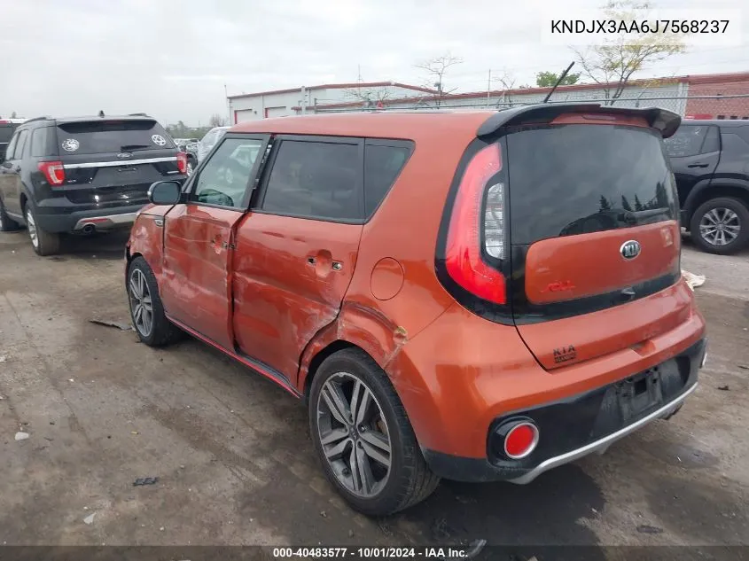 KNDJX3AA6J7568237 2018 Kia Soul !