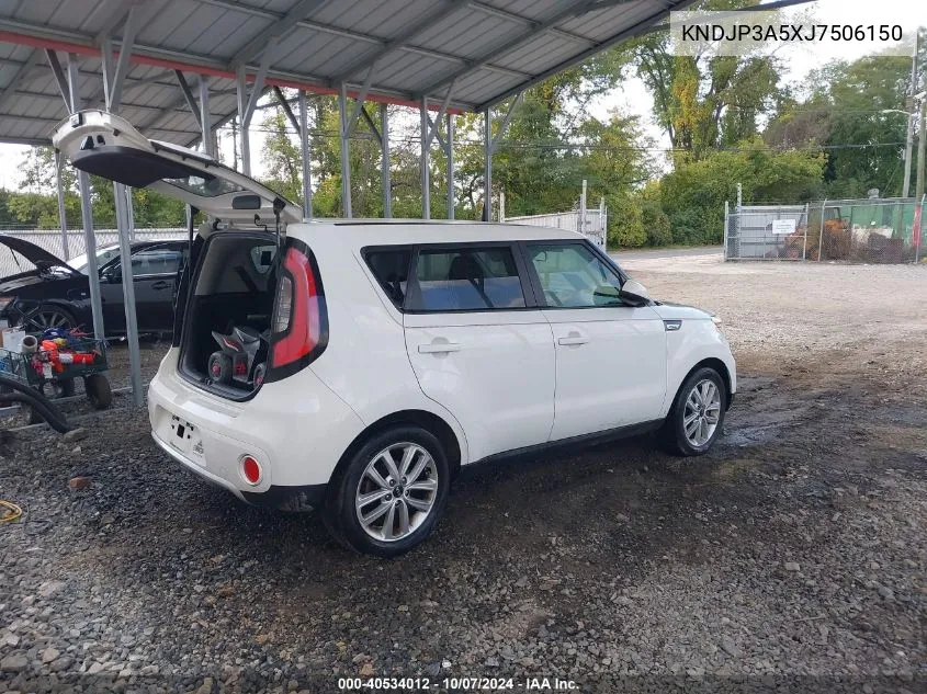 KNDJP3A5XJ7506150 2018 Kia Soul +