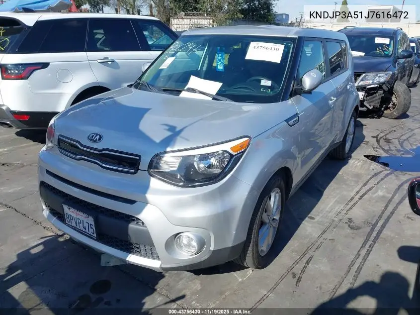 KNDJP3A51J7616472 2018 Kia Soul +