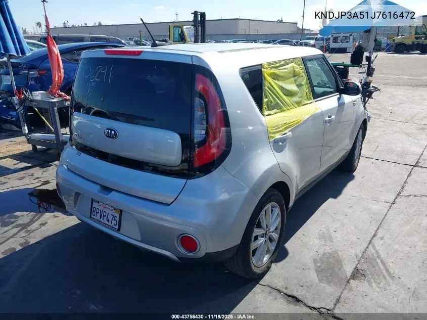 KNDJP3A51J7616472 2018 Kia Soul +
