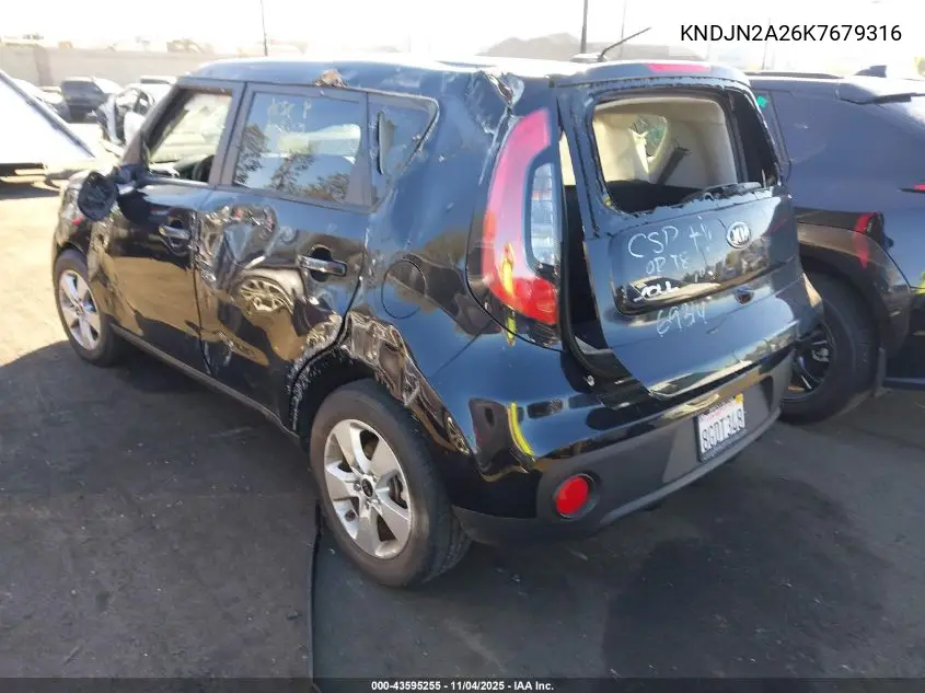 KNDJN2A26K7679316 2019 Kia Soul