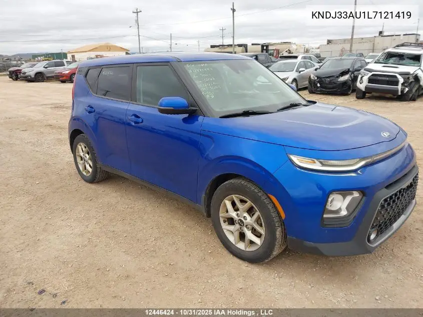 KNDJ33AU1L7121419 2020 Kia Soul Ex