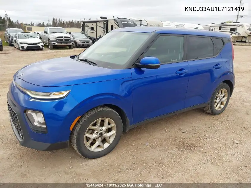 KNDJ33AU1L7121419 2020 Kia Soul Ex