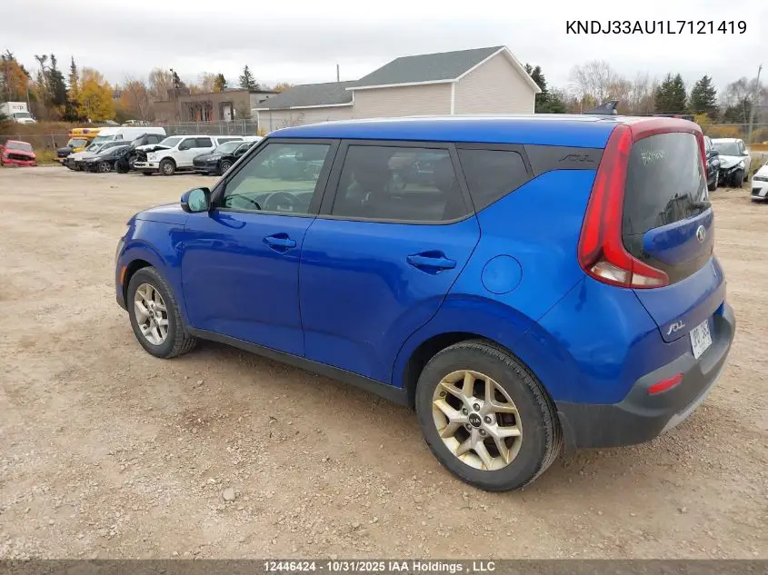KNDJ33AU1L7121419 2020 Kia Soul Ex