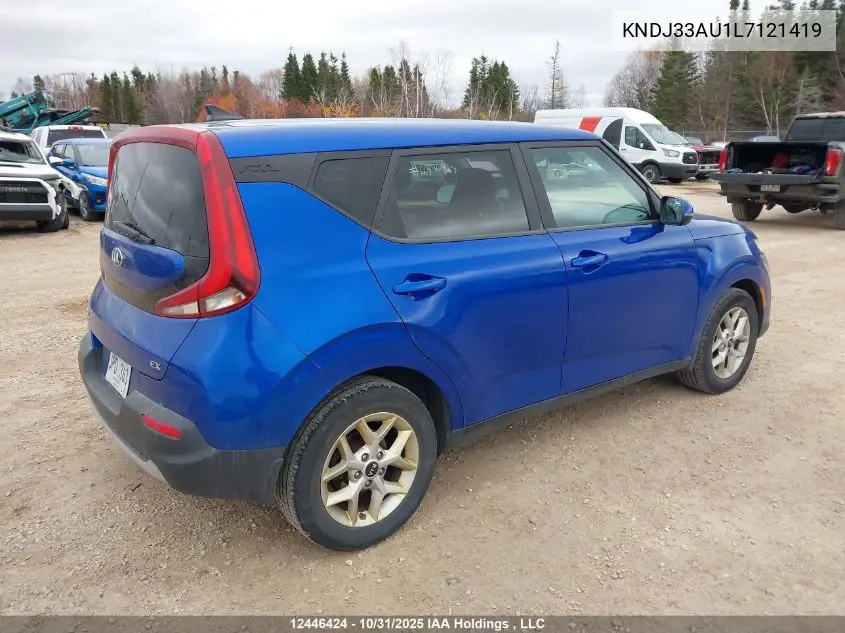 KNDJ33AU1L7121419 2020 Kia Soul Ex