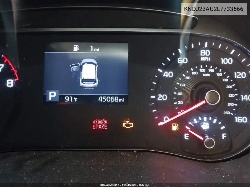 KNDJ23AU2L7733566 2020 Kia Soul Lx