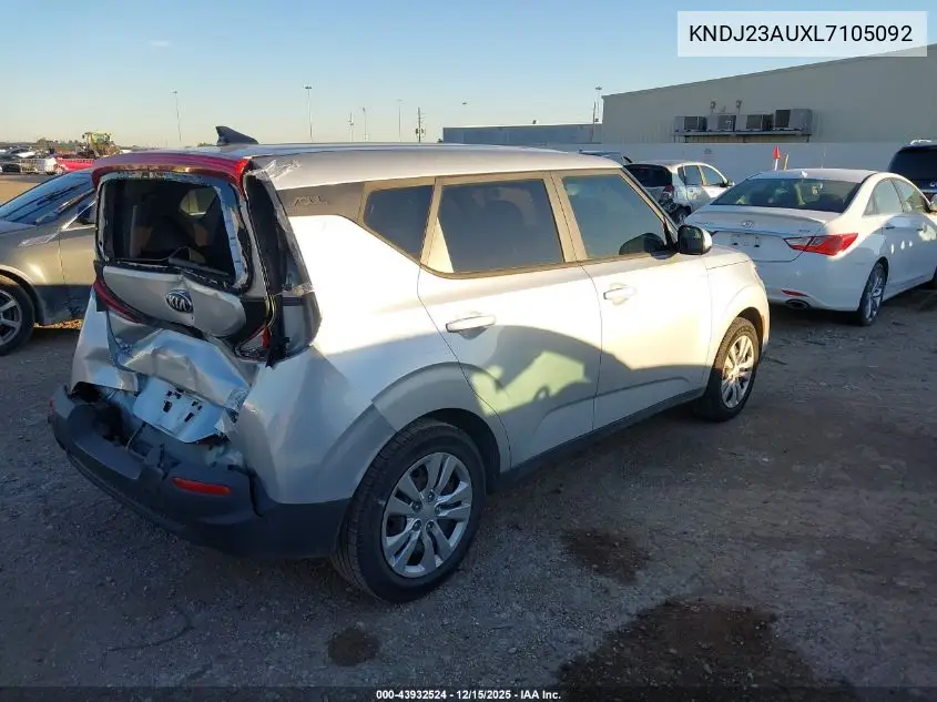 KNDJ23AUXL7105092 2020 Kia Soul Lx
