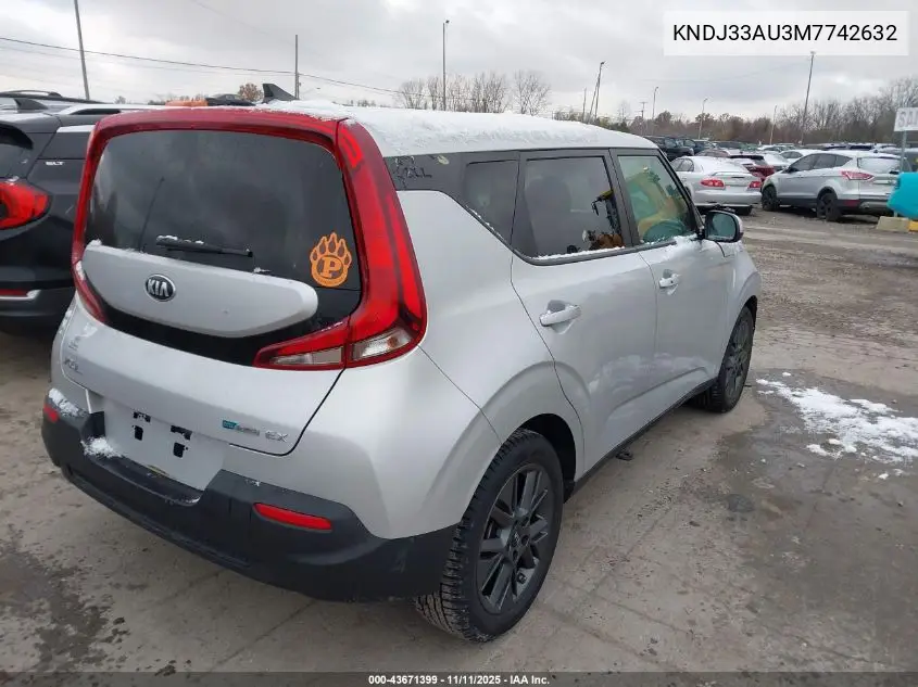 KNDJ33AU3M7742632 2021 Kia Soul Ex