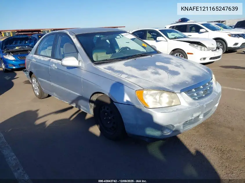 KNAFE121165247639 2006 Kia Spectra Ex/Lx/Sx