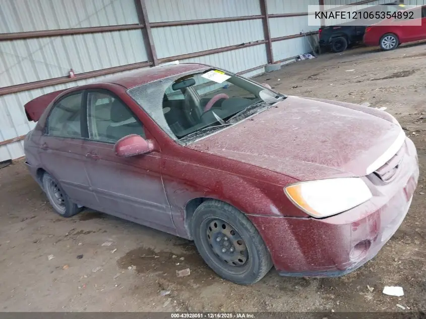 KNAFE121065354892 2006 Kia Spectra Ex/Lx/Sx