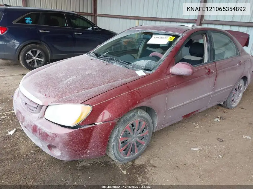 KNAFE121065354892 2006 Kia Spectra Ex/Lx/Sx